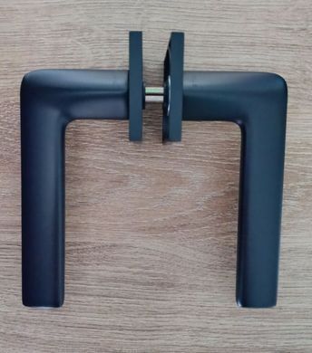 Дверна ручка STILE TOBA Q 7S ST матовий чорний BLACK (тонка розетка)