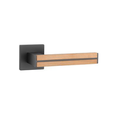 Дверна ручка APRILE Imperata Q 7S AS чорний матовий/ дуб