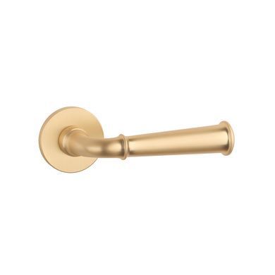 Дверная ручка STILE IBRA R 7S ST латунь матовая GOLD SATIN (тонкая розетка)