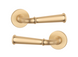 Дверная ручка STILE IBRA R 7S ST латунь матовая GOLD SATIN (тонкая розетка)