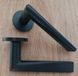 Дверна ручка STILE SALTA R 7S ST матовий чорний BLACK (тонка розетка)