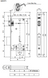 Дверной замок роликовый AGB B208515034 Sicurezza PZ (под цилиндр) 50 мм, матовый хром