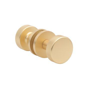 Дверна ручка-кноб APRILE TUJA R 7S AT двостороння нефіксована (mov-mov) матова латунь GOLD SATIN
