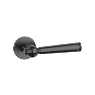 Дверна ручка STILE TUKA R 7S ST чорний матовий BLACK(тонка розетка)
