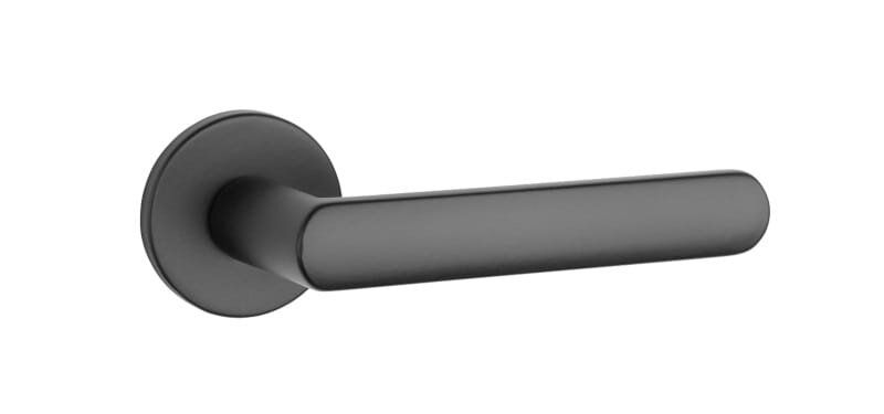 Дверна ручка APRILE Fragola R 7S AT чорний матовий (тонка розетка)