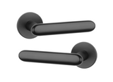Дверна ручка STILE LARKA R 7S ST чорний матовий BLACK(тонка розетка)