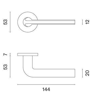 Дверна ручка APRILE Oleandro R 7S хром полірований (тонка розетка)