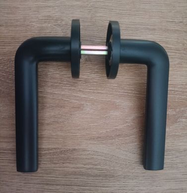 Дверна ручка APRILE Oleandro R 7S AT чорний матовий BLACK (тонка розетка)