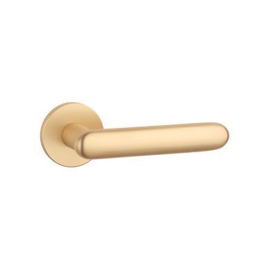 Дверна ручка STILE LARKA R 7S ST матова латунь GOLD SATIN(тонка розетка)