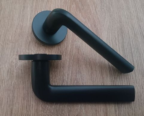Дверна ручка APRILE Oleandro R 7S AT чорний матовий BLACK (тонка розетка)