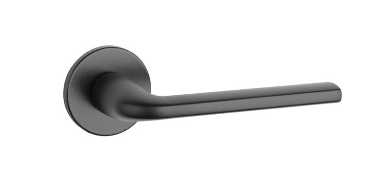 Дверна ручка APRILE Oleandro R 7S чорний матовий (тонка розетка)