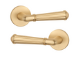 Дверная ручка STILE ARIDA R 7S ST матовая латунь GOLD SATIN (тонкая розетка)