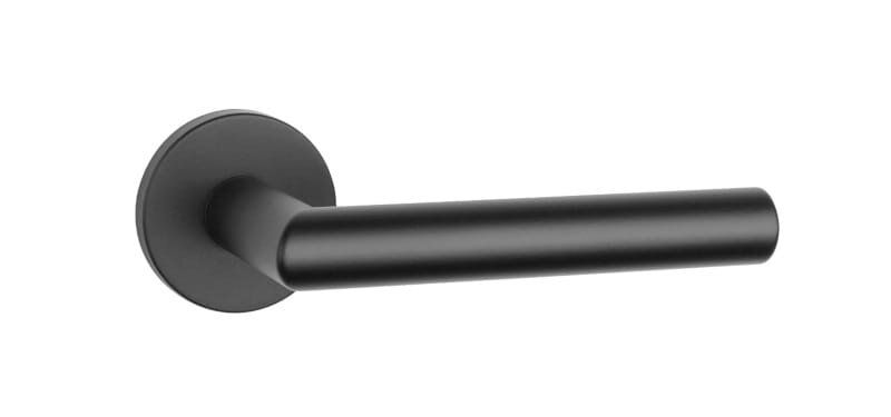 Дверна ручка APRILE Arabis R 7S чорний матовий (тонка розетка)