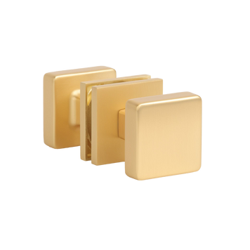 Дверна ручка-кноб APRILE MORA Q 7S AT двостороння нефіксована (mov-mov) матова латунь GOLD SATIN