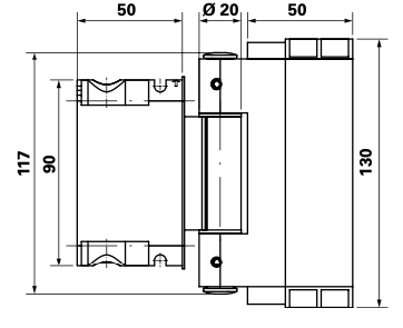 Дверная завеса SFS 3D EASY-3D-20 для тяжелых деревянных дверей с притвором, коричневый RAL8017