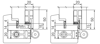 Дверная завеса SFS 3D EASY-3D-20 для тяжелых деревянных дверей с притвором, коричневый RAL8017