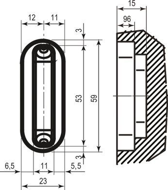 Відповідна планка AGB Polaris Minimal Art. B024020593 механізму чорна