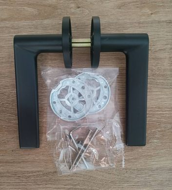Дверна ручка APRILE Arnica R 7S AT чорний матовий BLACK (тонка розетка)