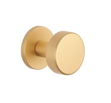 Дверна ручка-кноб APRILE RUTA R 7S AT одностороння фіксована (fix) матова латунь GOLD SATIN