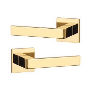Дверна ручка APRILE Sulla Q 7S AT полірована латунь GOLD PVD (тонка розетка)