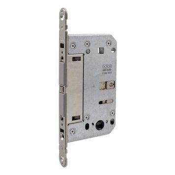 Дверний замок AGB Touch lock WC (для санвузла),18*196мм, магнітний сірий