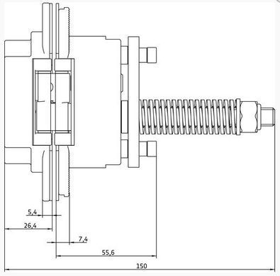 Дотягувач Anselmi AN 107 3D С 40 до 40 кг, Срібло