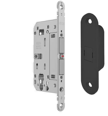 Дверной замок AGB Touch lock PZ (под цилиндр),18*196мм, магнитный черый