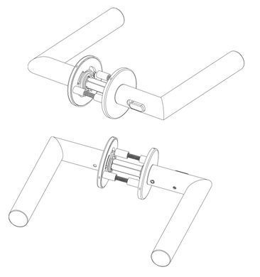 Ручка AKRA Cosmo WC R Lock BK univ, 50-57mm чорний