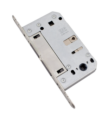 Дверний замок AGB Touch lock WC (для санвузла),18*196мм, магнітний чорний