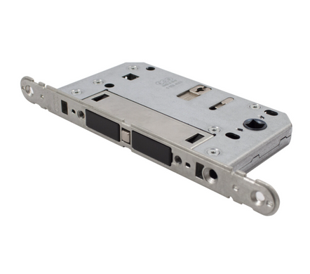 Дверний замок AGB Touch lock WC (для санвузла),18*196мм, магнітний чорний