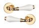 Дверная ручка APRILE DIANELLA R 7S AS полированное золото/белая керамика LG/WHITE CERAMICS(тонкая розетка)