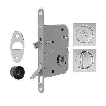 Механизм AGB Scivola Тre Class kit A для раздвижных дверей WC, матовый хром