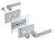 Комплект AGB Vitra B99970.01.01 (ручка+замок) для стеклянных дверей под WC, анодированное серебро