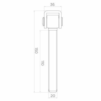 M20, L=150 HR петля для сварки регулируемая стальная(seger)