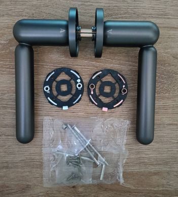 Дверна ручка APRILE RUBIA ROSETTE SLIM R 7S AS графіт GYM(тонка розетка)