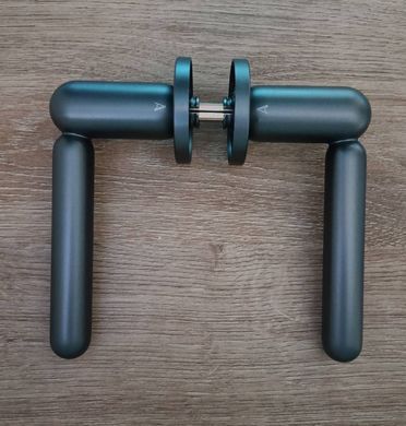 Дверна ручка APRILE RUBIA ROSETTE SLIM R 7S AS графіт GYM(тонка розетка)