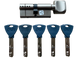 80мм 40X40T циліндр CAM10+ nst 5key box