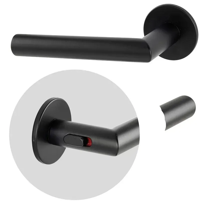 Ручка AKRA Cosmo WC R Lock BK univ, 38-45 мм черная
