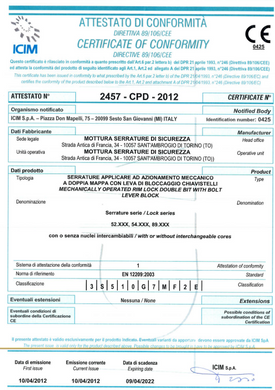 Дверний замок ​Mottura 54.797 56, правий