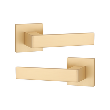 Дверна ручка STILE HIRA Q 7S ST матова латунь GOLD SATIN (тонка розетка)
