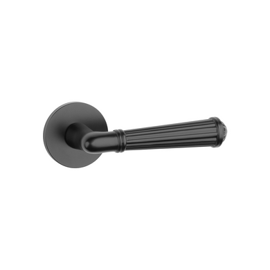 Дверна ручка STILE ARIDA R 7S ST матовий чорний BLACK (тонка розетка)