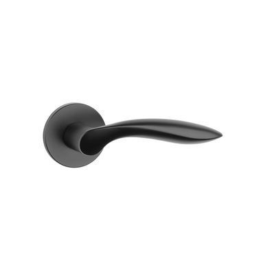 Дверная ручка STILE PULIA R 7S ST черный матовый BLACK (тонкая розетка)