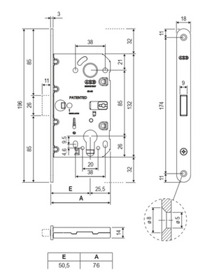 Механізм AGB B06133.50.93 Polaris Wave PZ18/96, матовий черный