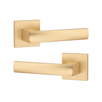Дверна ручка STILE LIMA Q 7S ST матова латунь GOLD SATIN (тонка розетка)