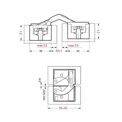 Дверна завіса CEAM 1230 3D матове срібло