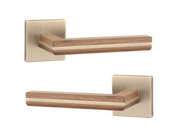 Дверная ручка APRILE CYRILLA ROSETTE SLIM Q 7S AS античная латунь ABM (тонкая розетка)