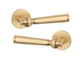Дверна ручка STILE TUKA R 7S ST матова латунь GOLD SATIN(тонка розетка)