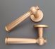 Дверная ручка STILE TUKA R 7S ST матовая латунь GOLD SATIN (тонкая розетка)