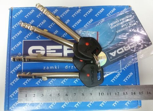 Замок накладний Gerda Tytan ZX GT-8 довгий ключ графіт