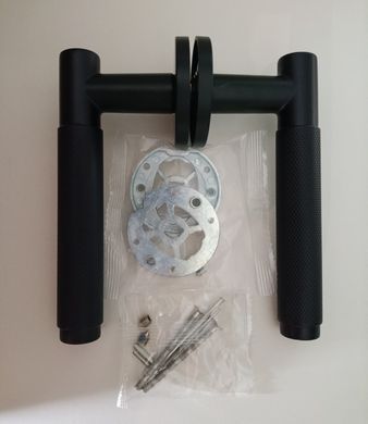 Дверна ручка APRILE Molinia R 7S AT чорний матовий BLACK (тонка розетка)